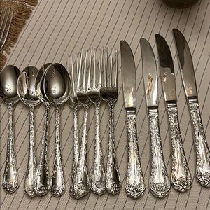 WM. Roger’s & Son Enchanted Rose Pattern. Set of 12.